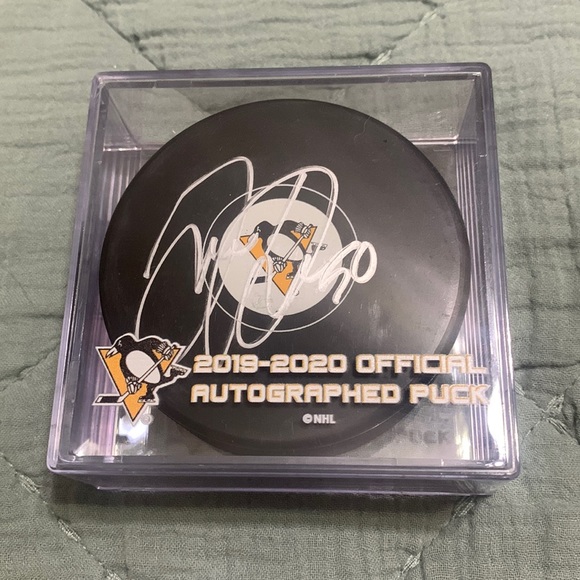 2019-2020 Authentic Penguins Autographed Juuso Riikola Puck - Picture 1 of 2